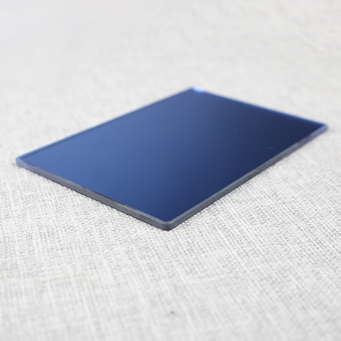 Dark blue reflective glass